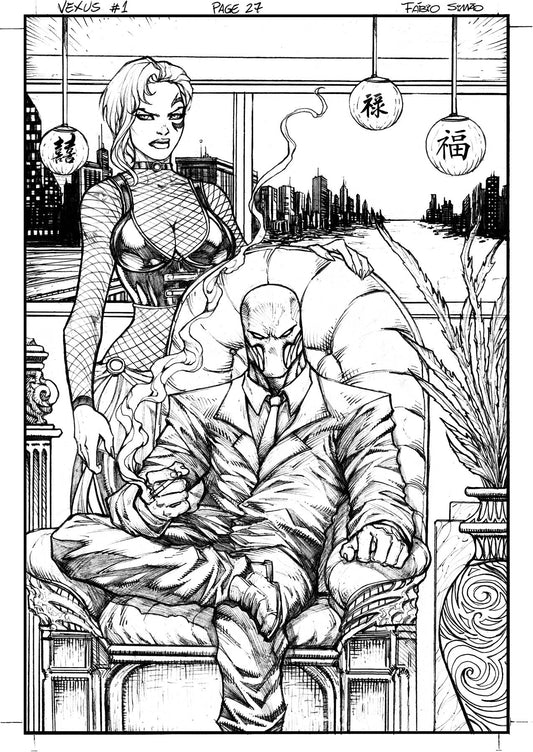 VEXUS#1 PAGE 27 - SPLASH PAGE - ORIGINAL PENCILS by Fábio Simão