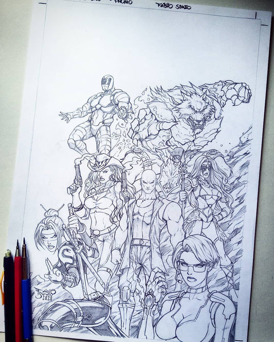 KEEPERS - PROMO COVER - ORIGINAL PENCILS by Fábio Simão