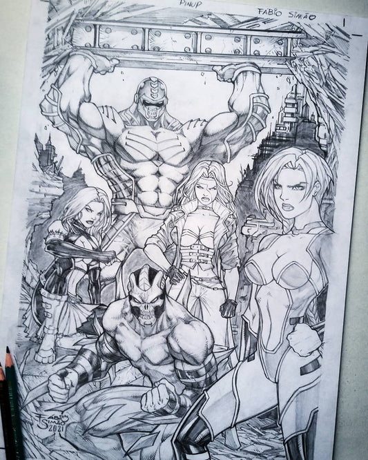 TROIKA - PROMO COVER - ORIGINAL PENCILS by Fábio Simão