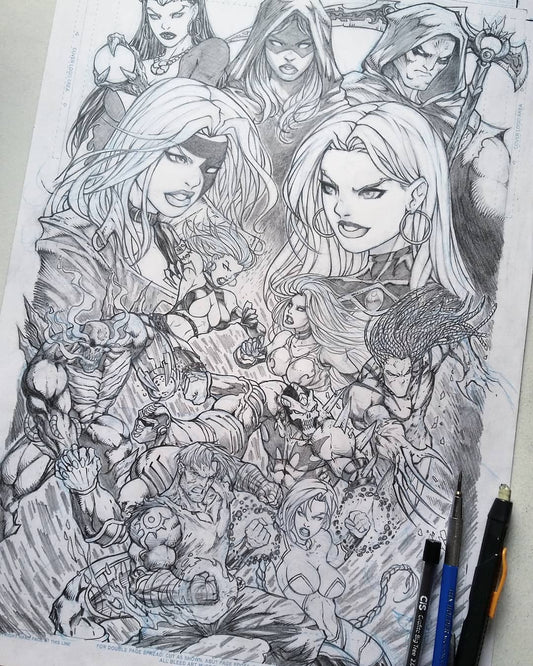 VEXUS#0 PAGE 8 - SPLASH PAGE - ORIGINAL PENCILS by Fábio Simão