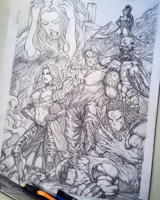 VEXUS#0 PAGE 4 - SPLASH PAGE - ORIGINAL PENCILS by Fábio Simão