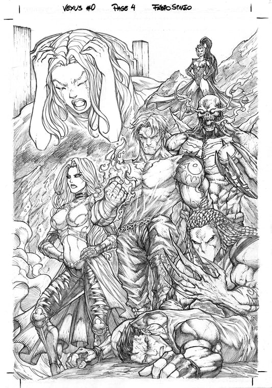 VEXUS#0 PAGE 4 - SPLASH PAGE - ORIGINAL PENCILS by Fábio Simão