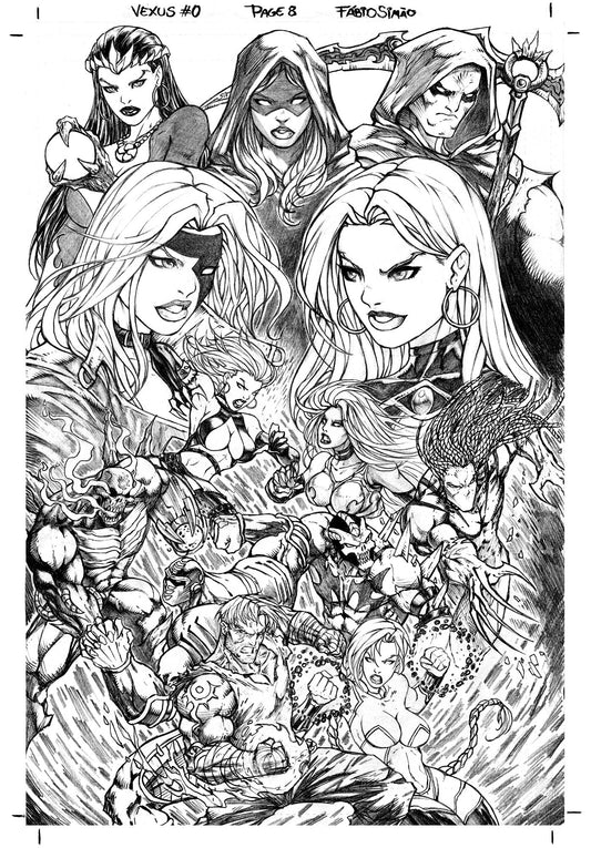 VEXUS#0 PAGE 8 - SPLASH PAGE - ORIGINAL PENCILS by Fábio Simão